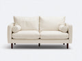Divano lineare - Similpelle-Legno - 180x88x86 cm - Avorio - Design moderno